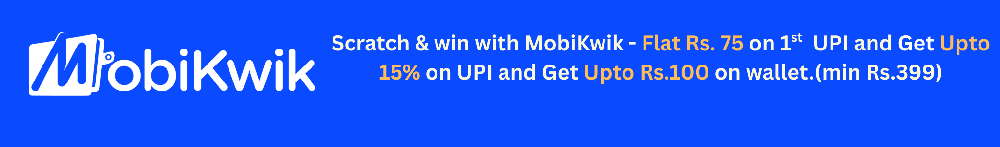 Mobikwik official offers partner banner