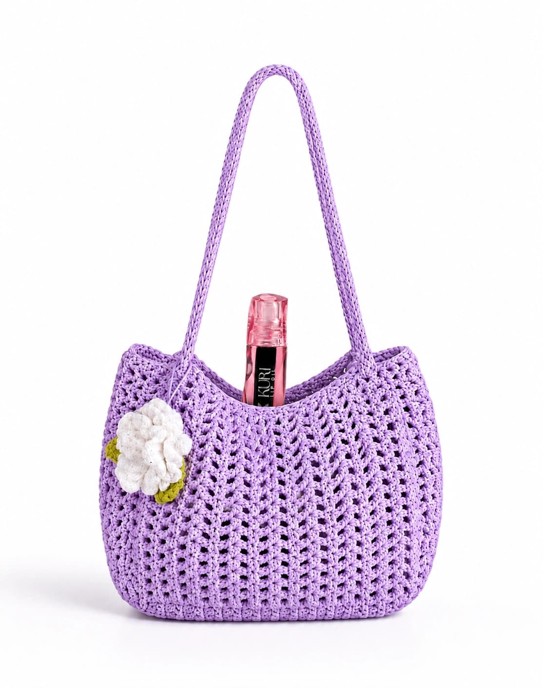 Kuri Blueberry Lip Oil + Kuri Crochet Tote Bag - Image 1